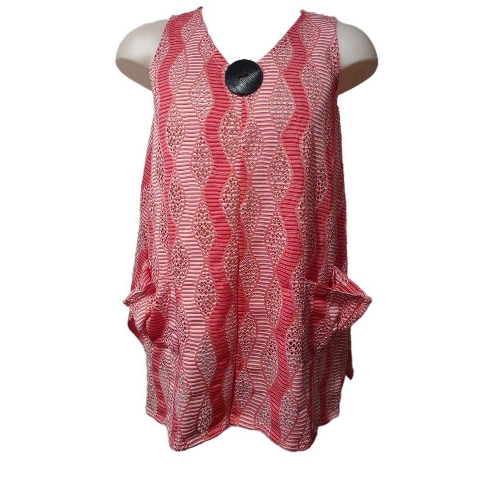 India Boutique Women's One Size  Tropical Beach Cover Up‎  Angel  Wing Mesh Pink